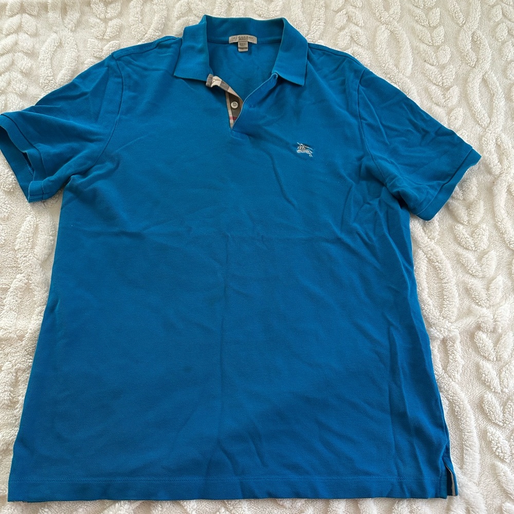 Men's Burberry Brit Blue Polo Shirt XL